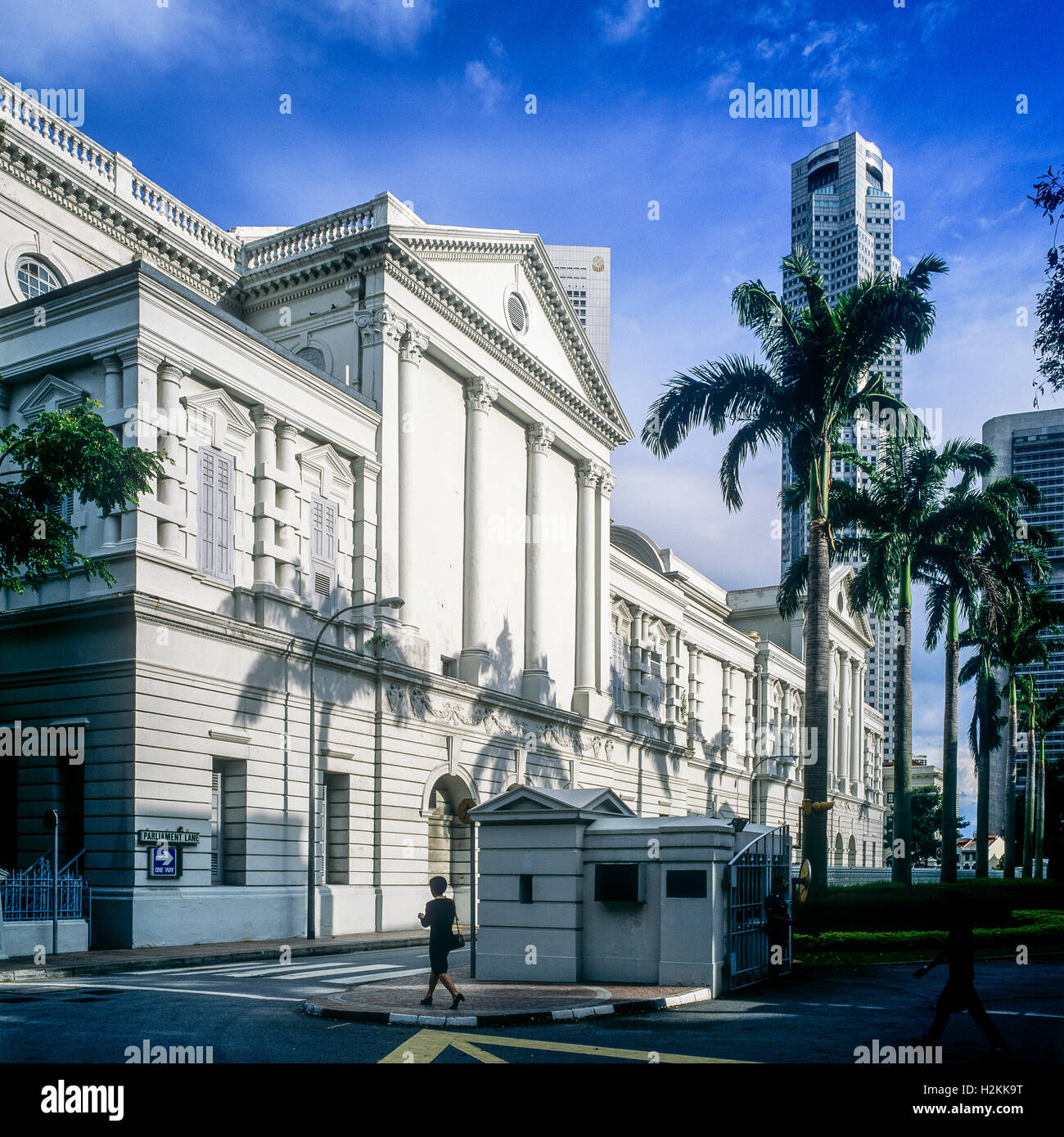 Hintere Fassade des Victoria Theater und Concert Hall, Singapur Stockfoto