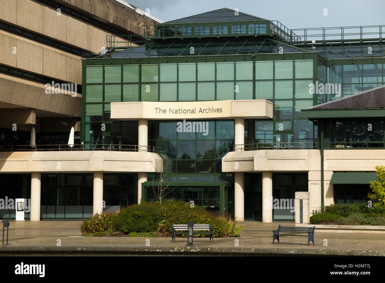 Front-Gesicht / Exterieur / außerhalb der nationalen Archive Building / Archiv (in Kew, Surrey, West London. UK Stockfoto