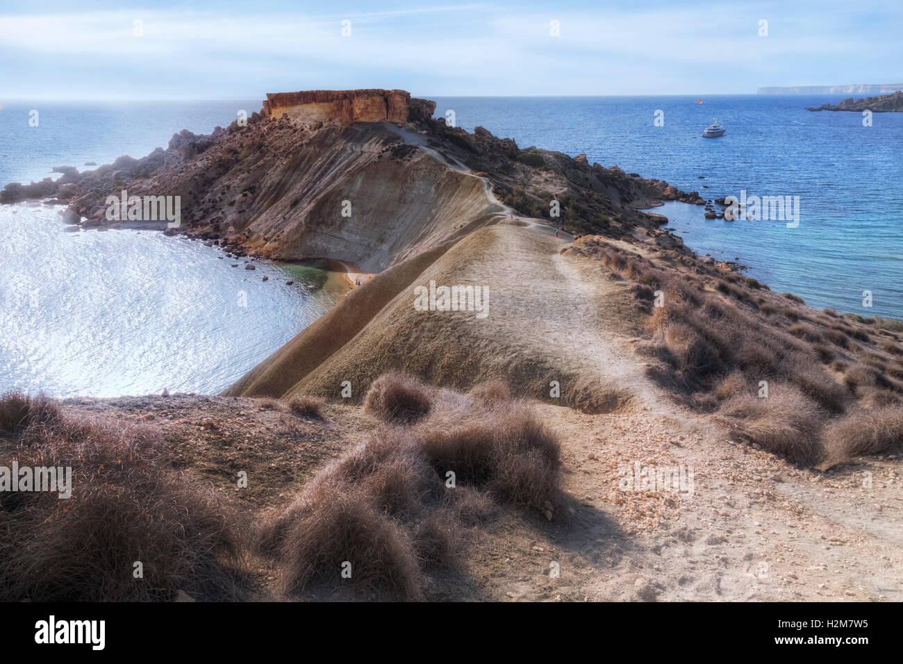 Il-Karraba, Gnejna Bay, Golden Bay, Malta Stockfoto