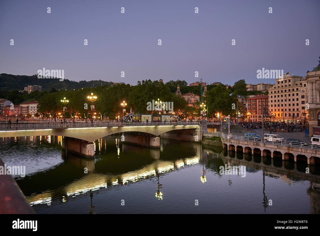 El Arenal Brücke, Bilbao, Vizcaya, Baskenland, Baskenland, Spanien, Europa Stockfoto