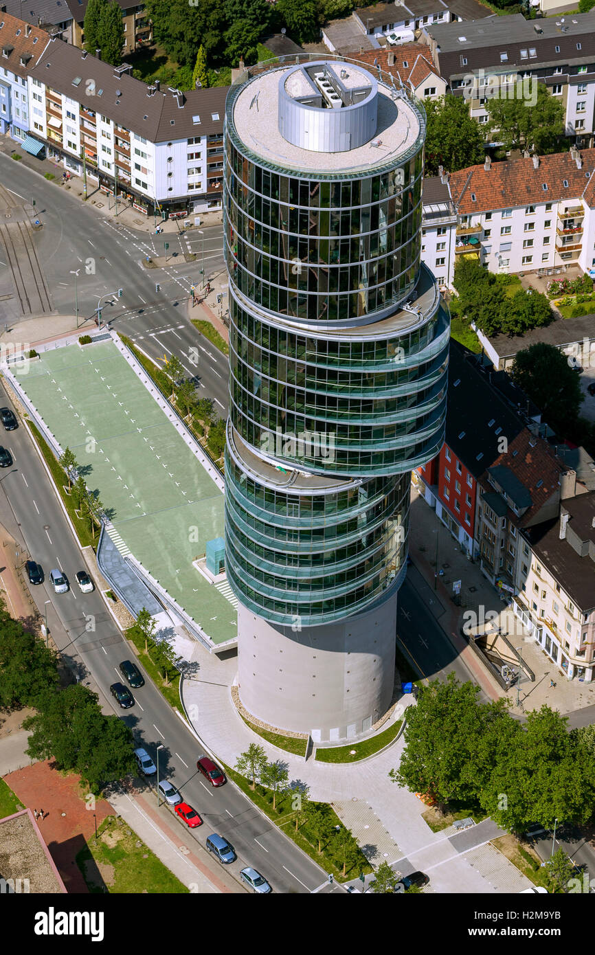 Luftbild, exzentrisch, Bürohochhaus Exzenter, University Street, einem ehemaligen Luftschutzbunker, moderne Architektur, Luftbild Stockfoto