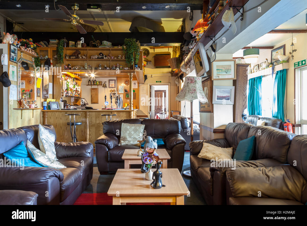 Old Country Pub Interieur und bar Stockfoto