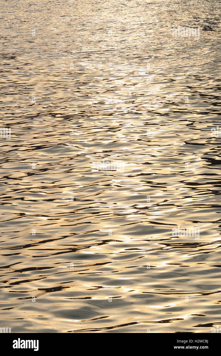 Sonnenlicht reflektieren, Wasser Stockfoto