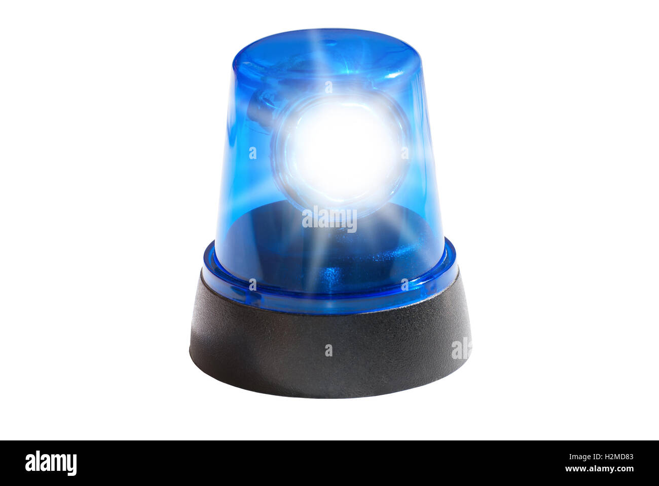 Polizei blau Sirene Licht Stockfoto
