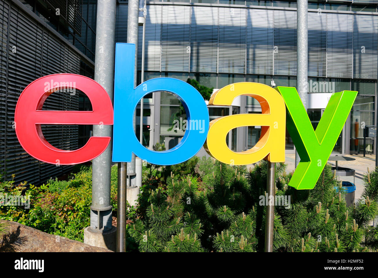 Logo der Marke "EBay", Berlin. Stockfoto