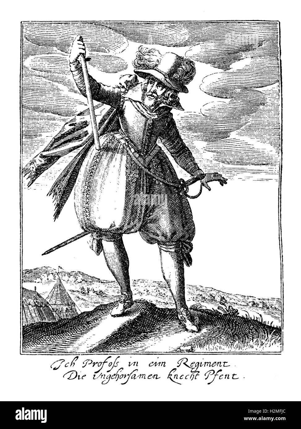 Dreißig Jahre Krieg Soldat, Mitte XVII Jahrhundert Stockfoto