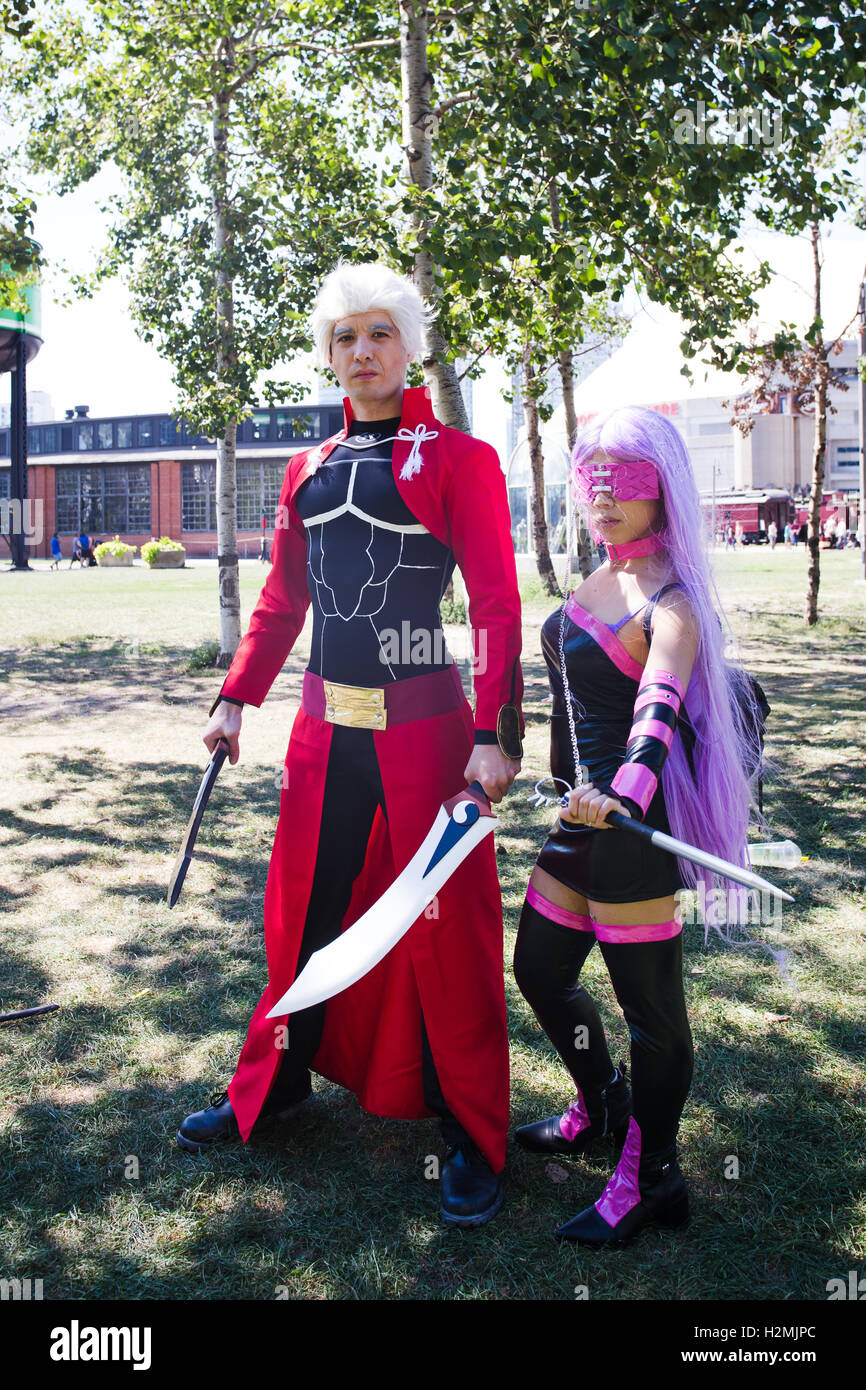 Anime-Convention-Cosplayer Stockfoto