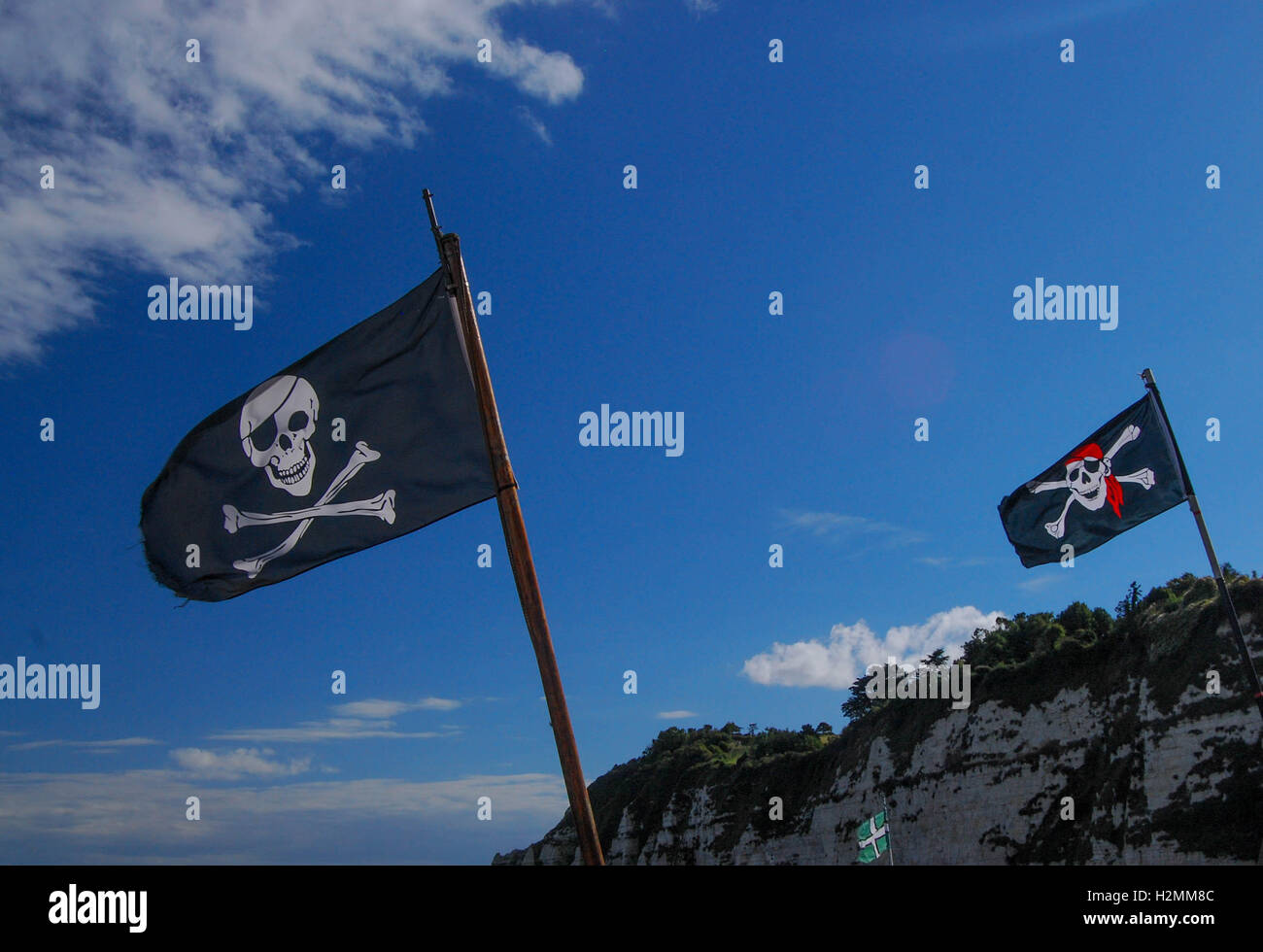 Piraten-Flaggen Stockfoto