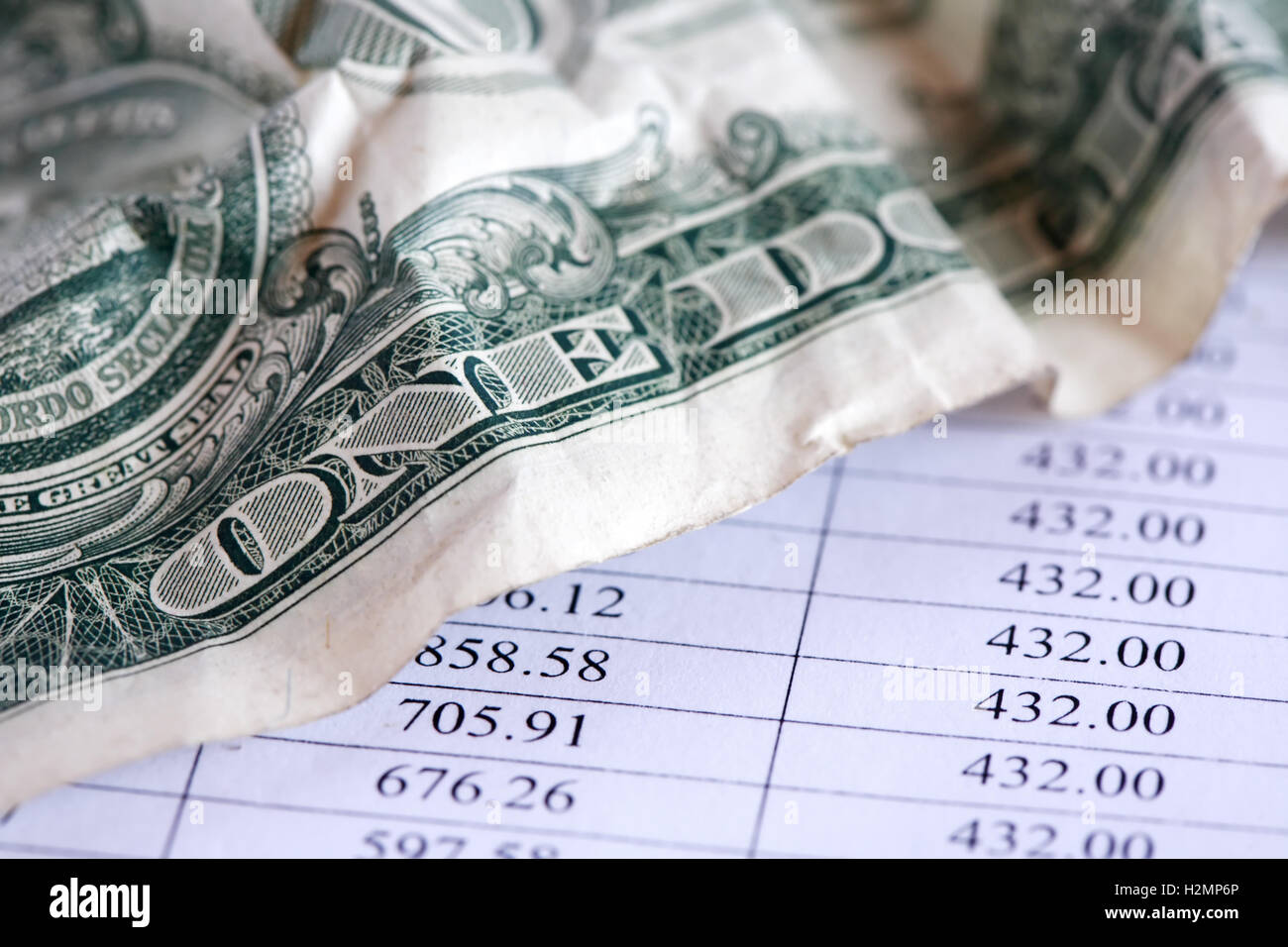 Letzten Dollar Stockfoto