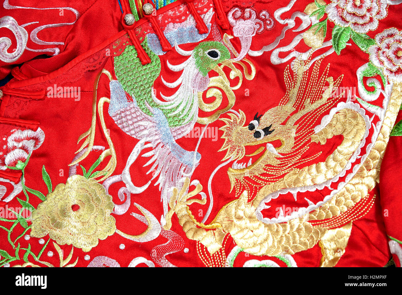 Chinesische Tradition Ehe formelle Kleidung Stockfoto