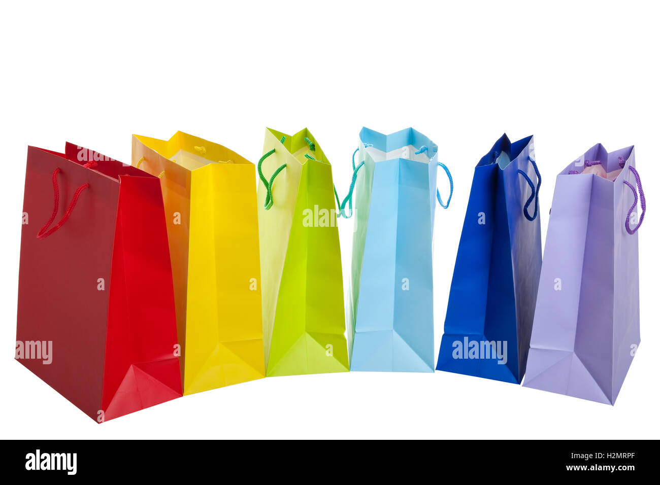 Regenbogen-Einkaufstaschen Stockfoto