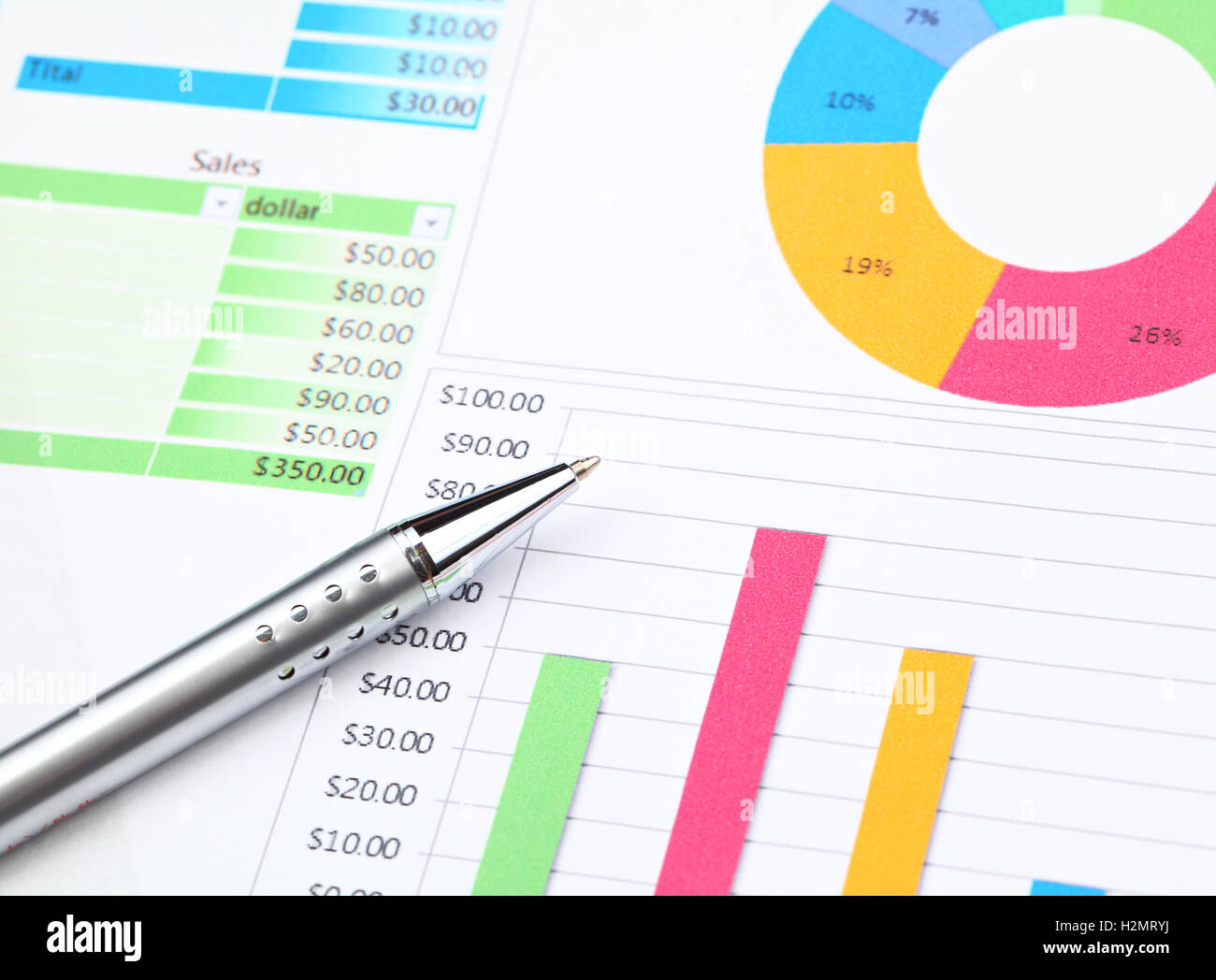 Diagramm-Analyse Stockfoto