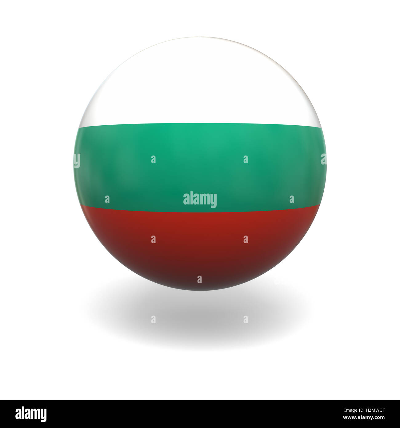 Bulgarische Flagge Stockfoto