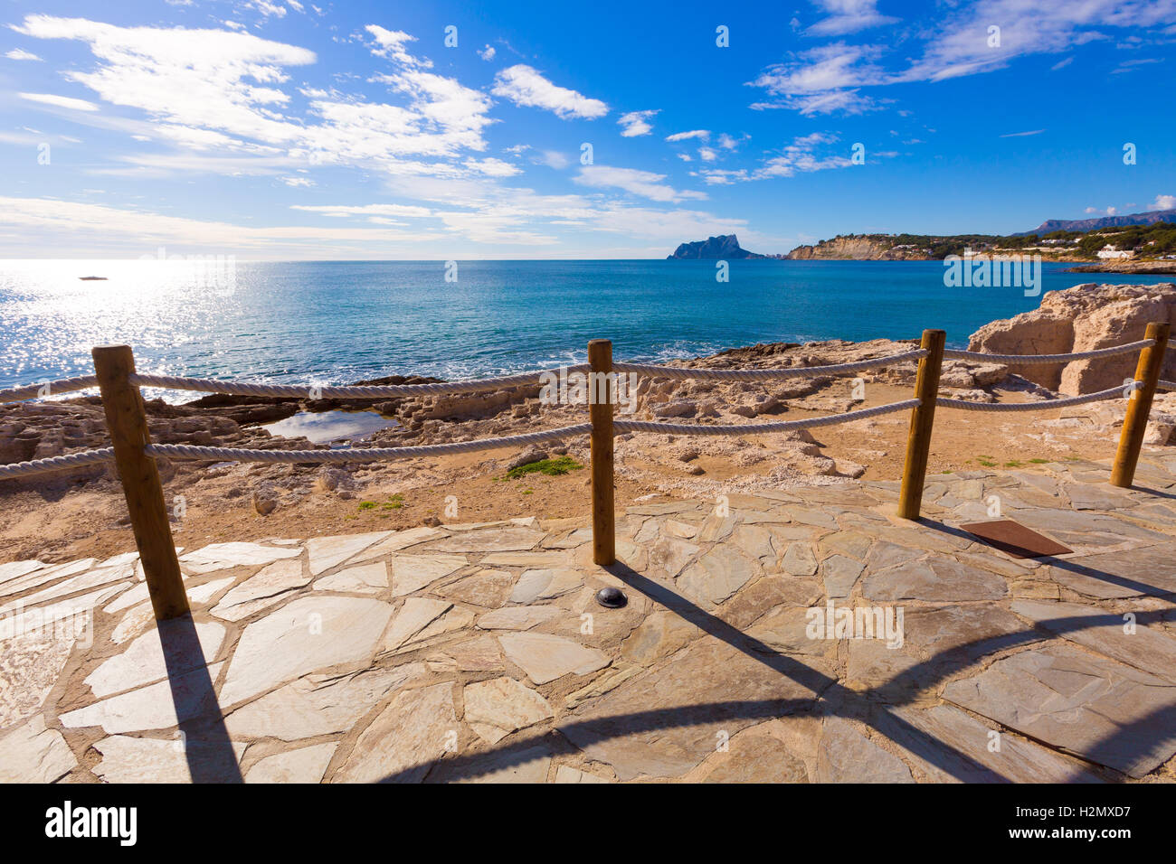 Moraira in mediterranen Alicante in Spanien Stockfoto