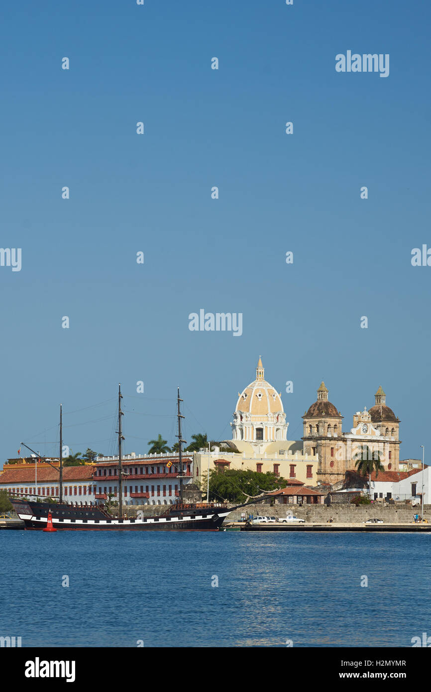 Hafen von Cartagena de Indias in Kolumbien Stockfoto