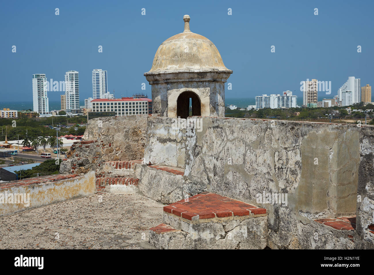 Burg von San Felipe De Barajas Stockfoto