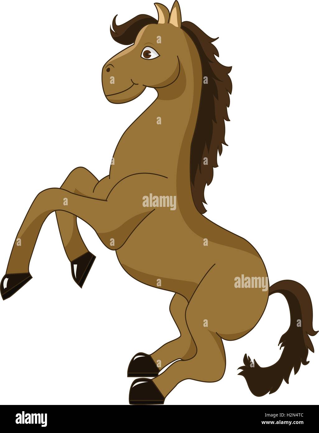 Springende Pferd Cartoon Vektor Stock Vektorgrafik Alamy