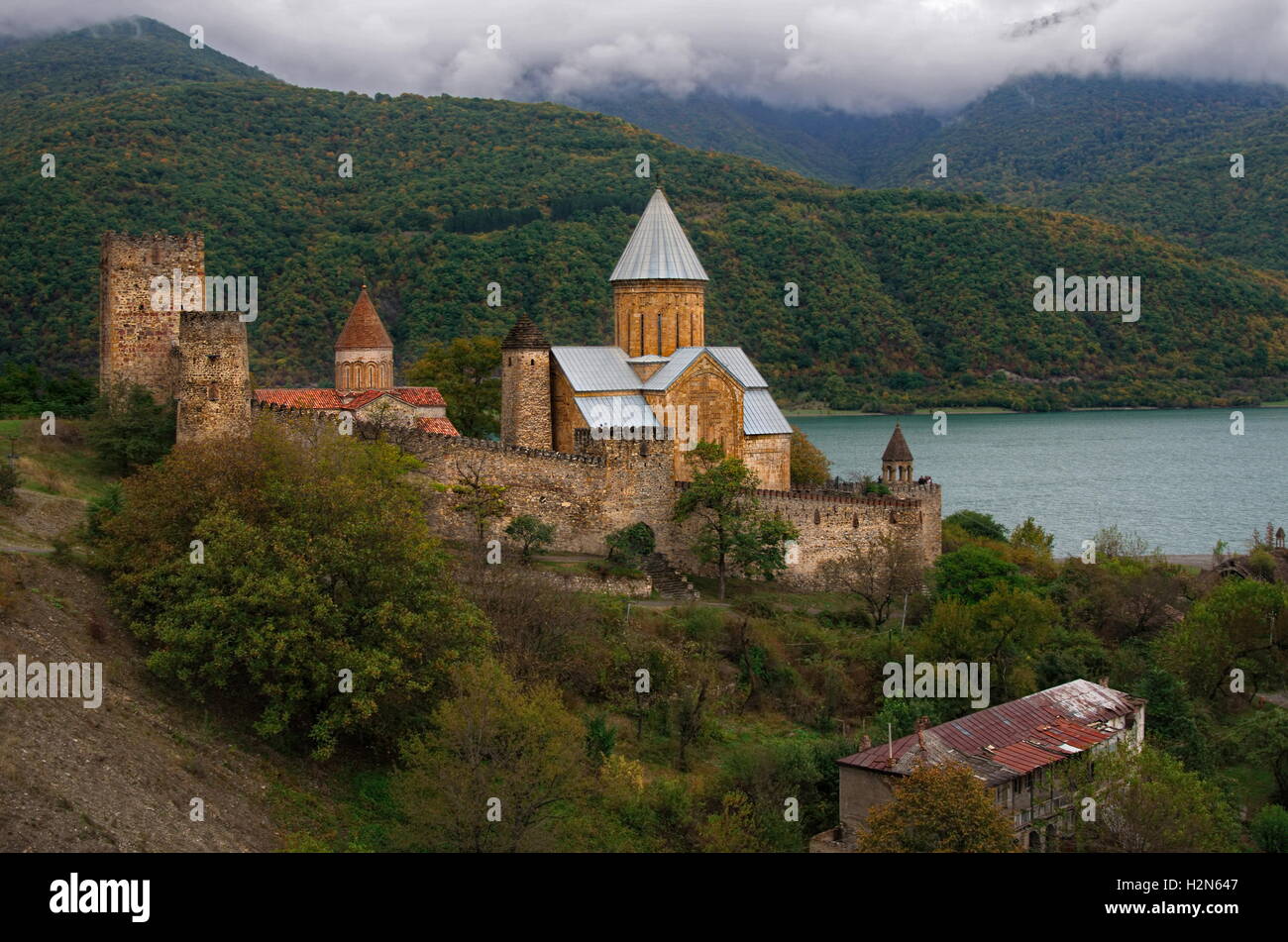 Ananuri Burg. Republik Georgien Stockfoto