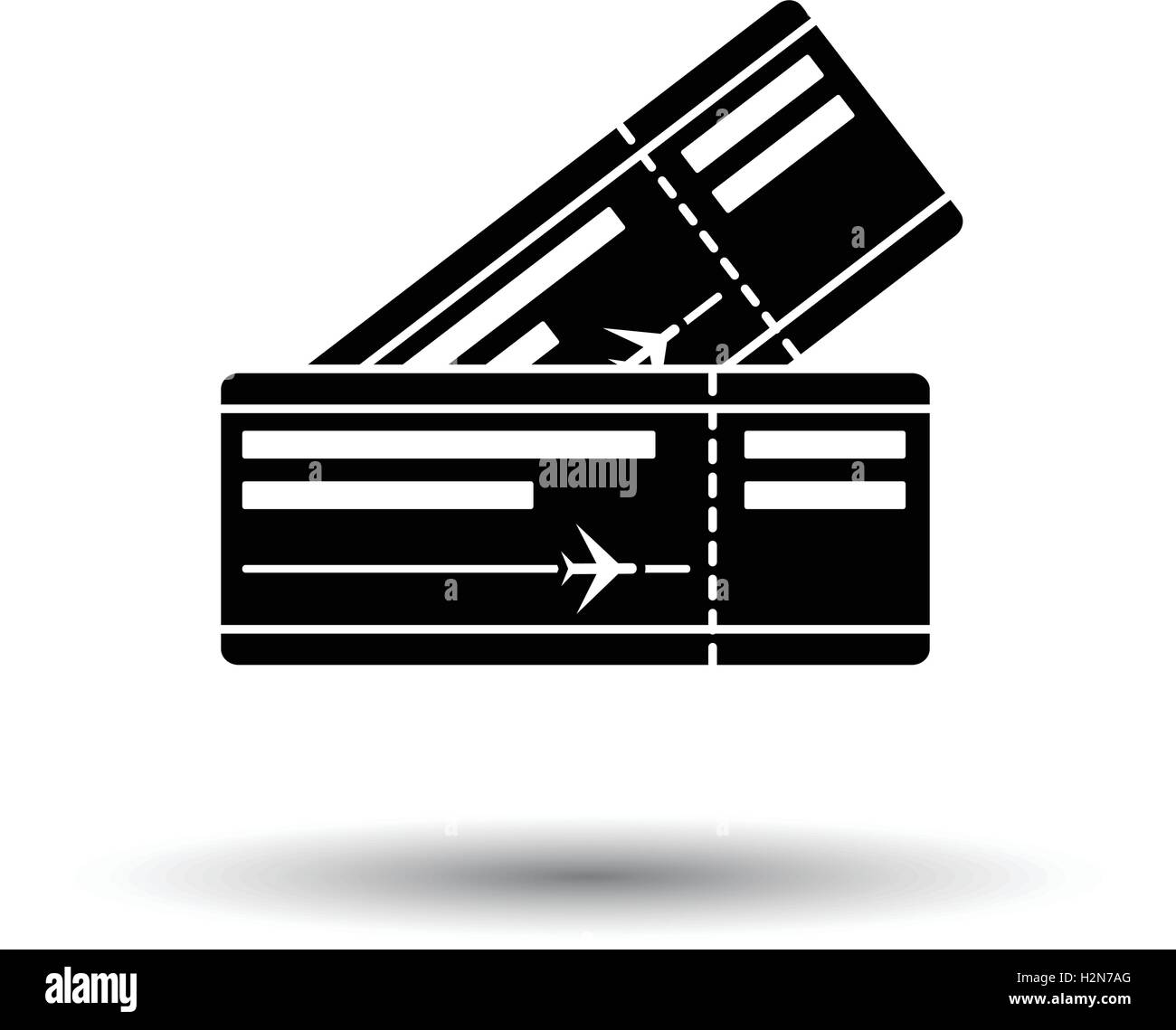 Zwei Flugzeug-Karten-Symbol. Weißen Hintergrund mit Schatten Design. Vektor-Illustration. Stock Vektor