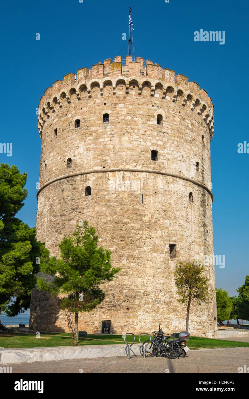 Weißer Turm. Thessaloniki, Griechenland Stockfoto