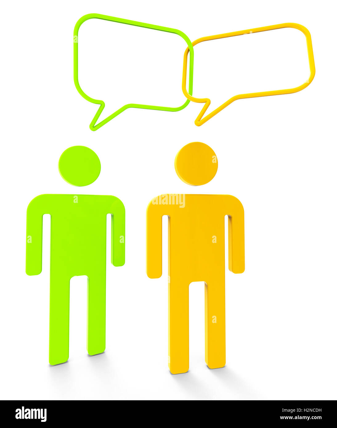 Menschen kommunizieren vertretenden Personen zu diskutieren und zu kommunizieren Stockfoto