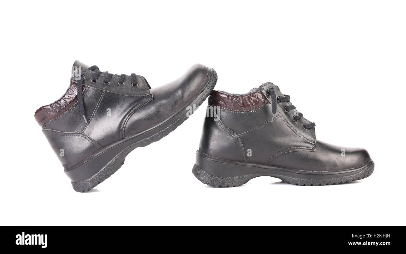 Herren Sport Lederschuhe. Stockfoto