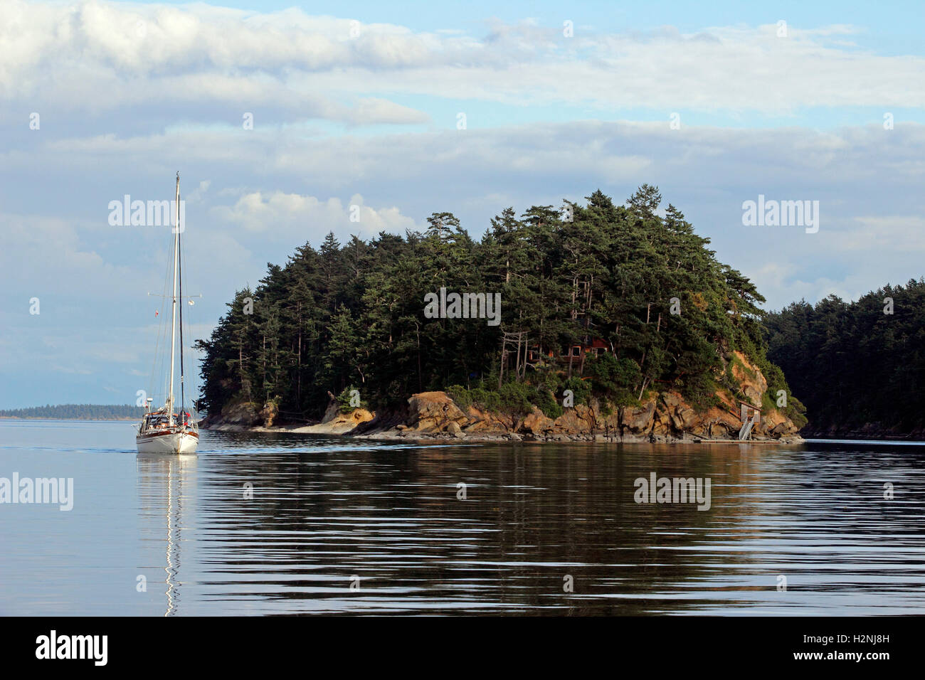 Crusing Segelboot Sucia Insel San Juan Inseln Washington State USA Pacific Coast Stockfoto