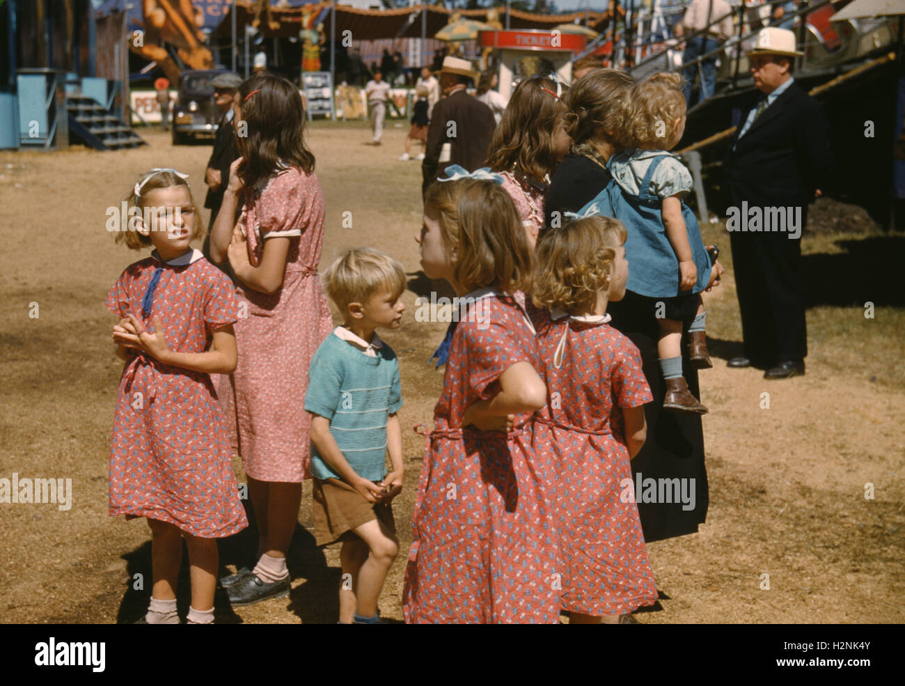 Kinder am State Fair, Rutland, Vermont, USA, Jack Delano für Farm Security Administration, September 1941 Stockfoto