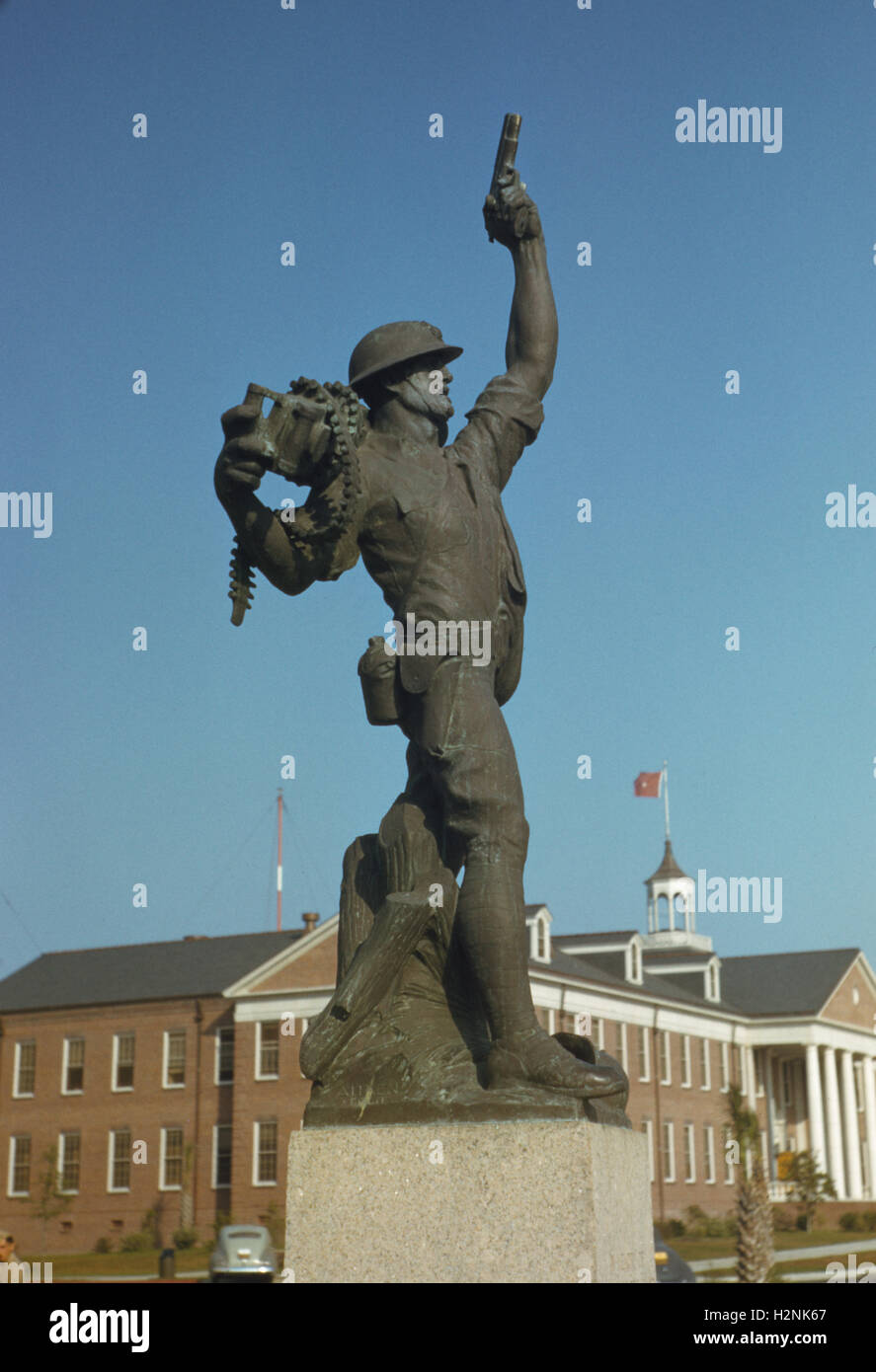 Marine-Statue, Parris Island, South Carolina, USA, Alfred T. Palmer für Büro der Krieg-Informationen, kann 1942 Stockfoto