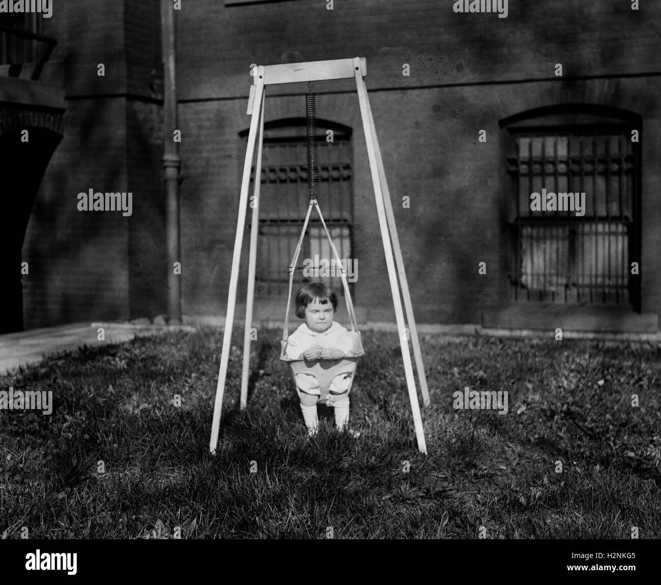 Baby in Portable Swing, Washington DC, USA, National Photo Company