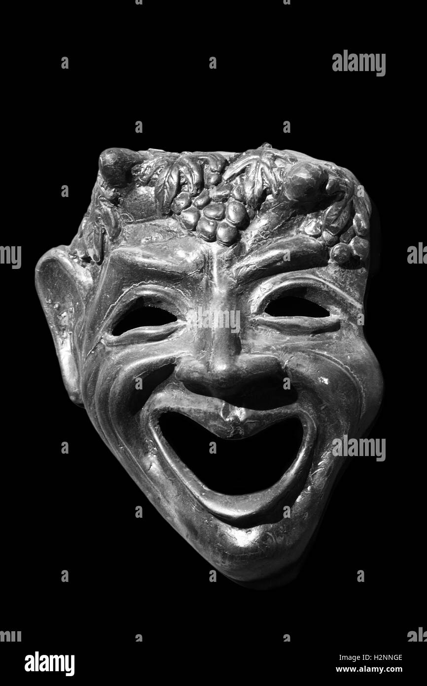 Ein Foto des alten griechischen Skulptur über schwarz Stockfoto