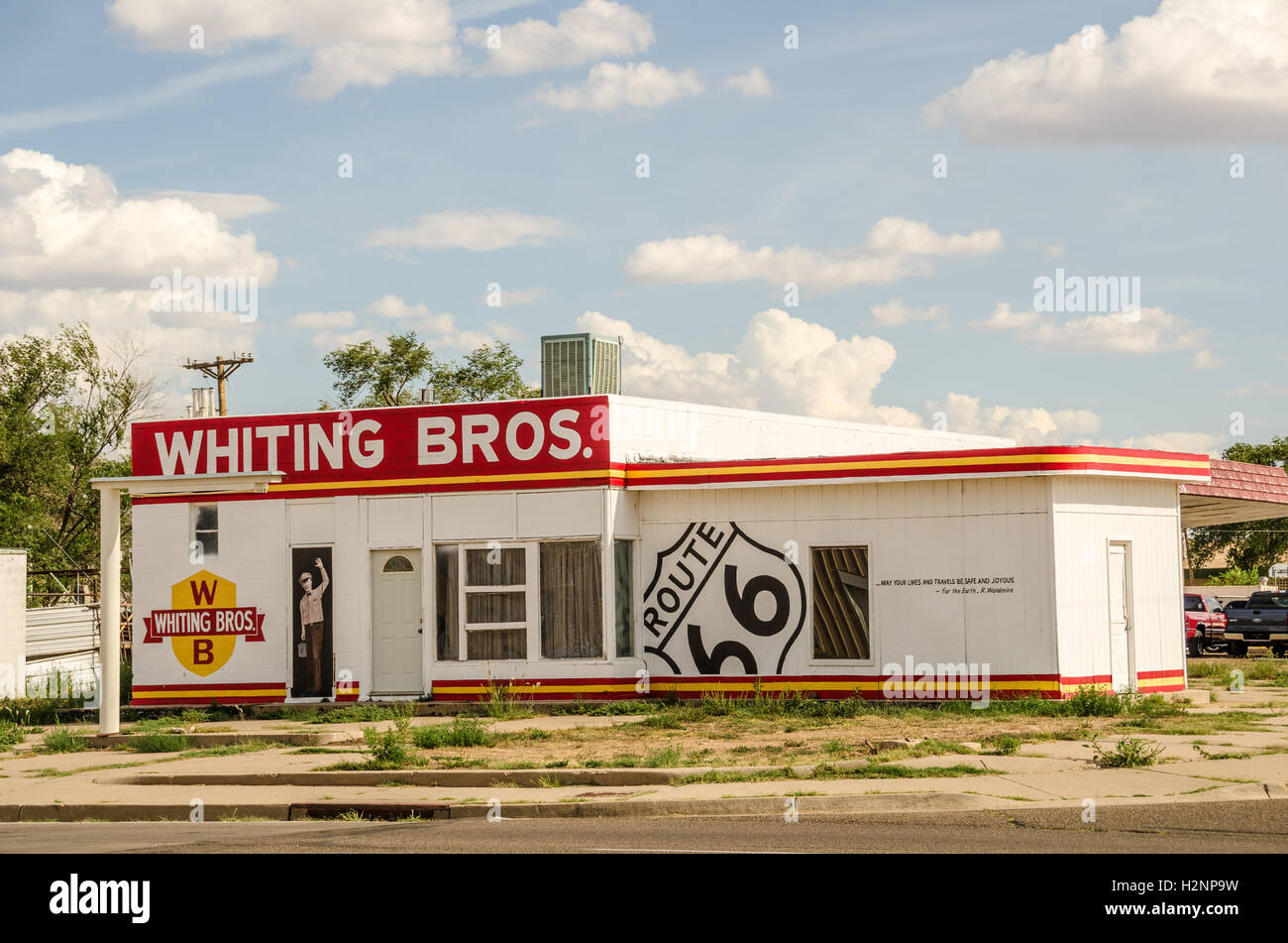 Erfrischt Wittling Bros-Station auf der Route 66 Stockfoto