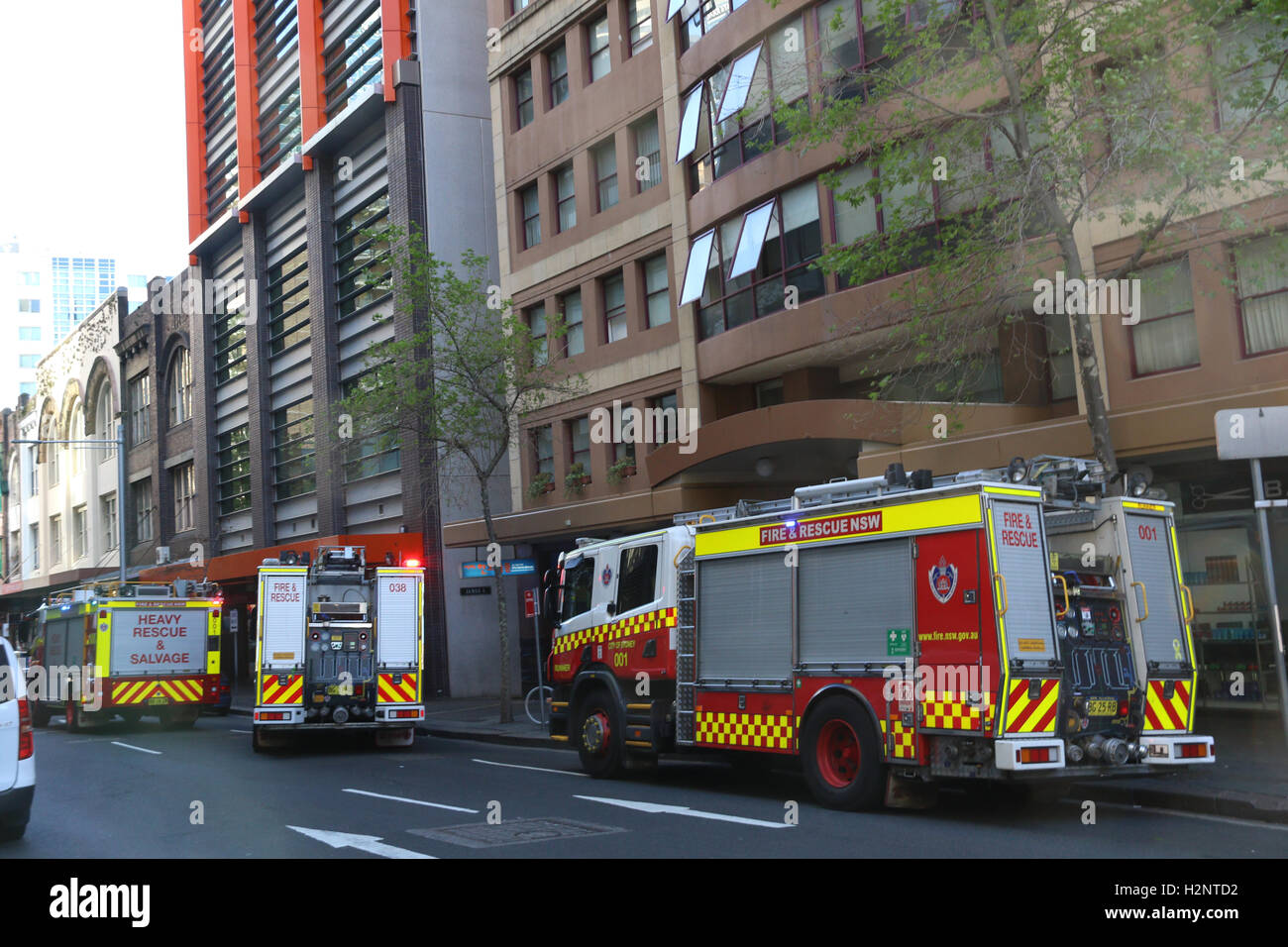 Feuerwehrfahrzeuge in Sydney, Australien. Stockfoto