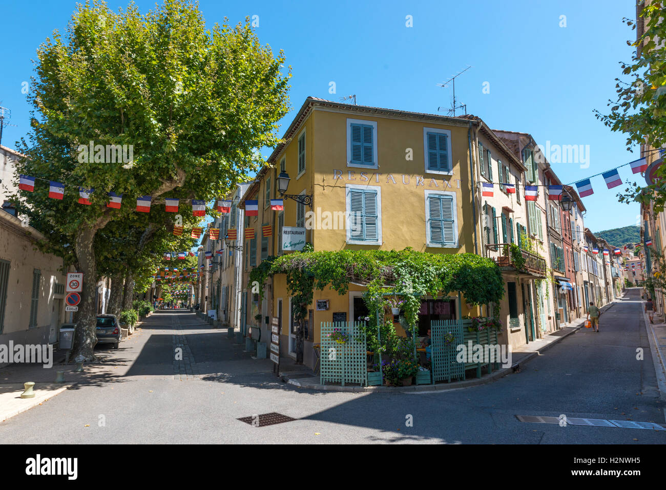 Straßen in Collobires, Provence-Alpes-Côte d ' Azur, Frankreich Stockfoto