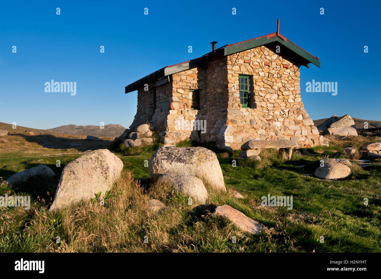 Seemannshütte im Kosciuszko-Nationalpark. Stockfoto