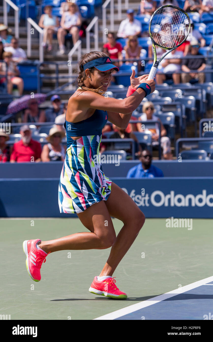 Ana Ivanovic (SRB) im Wettbewerb bei den US Open 2016 Stockfoto