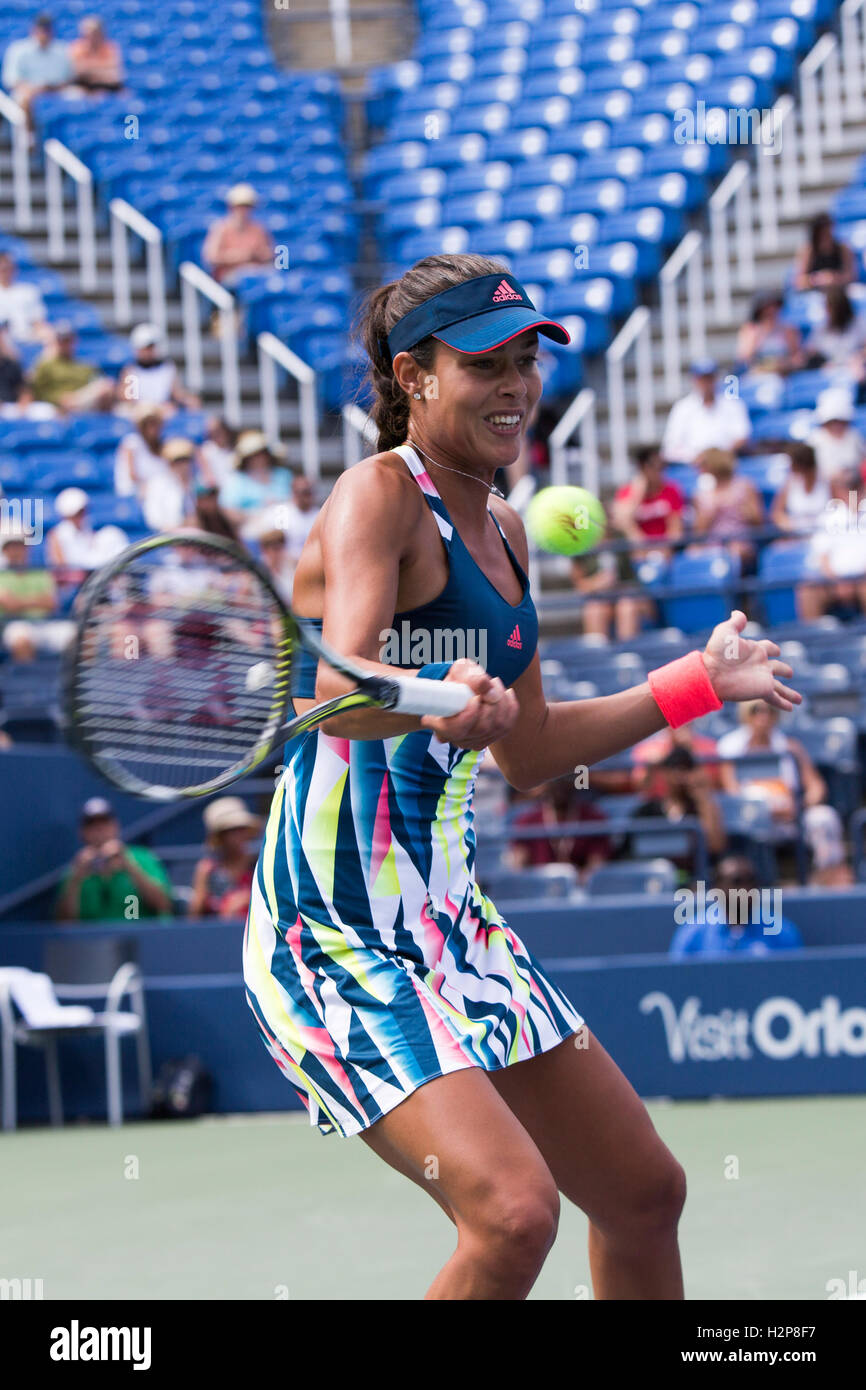 Ana Ivanovic (SRB) im Wettbewerb bei den US Open 2016 Stockfoto