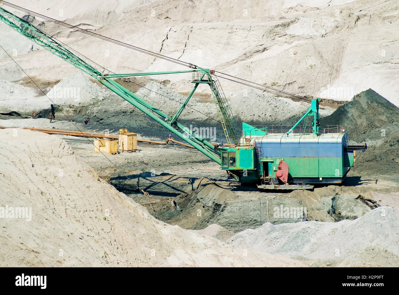 Bernstein-Tagebau in Yantarny, Russland Stockfoto