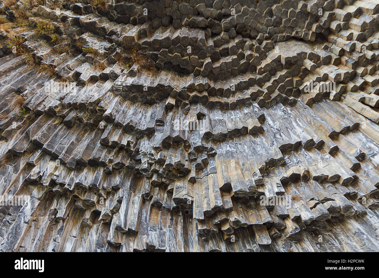 Basaltsäulen, bekannt als Symphony of Stones in Armenien. Stockfoto