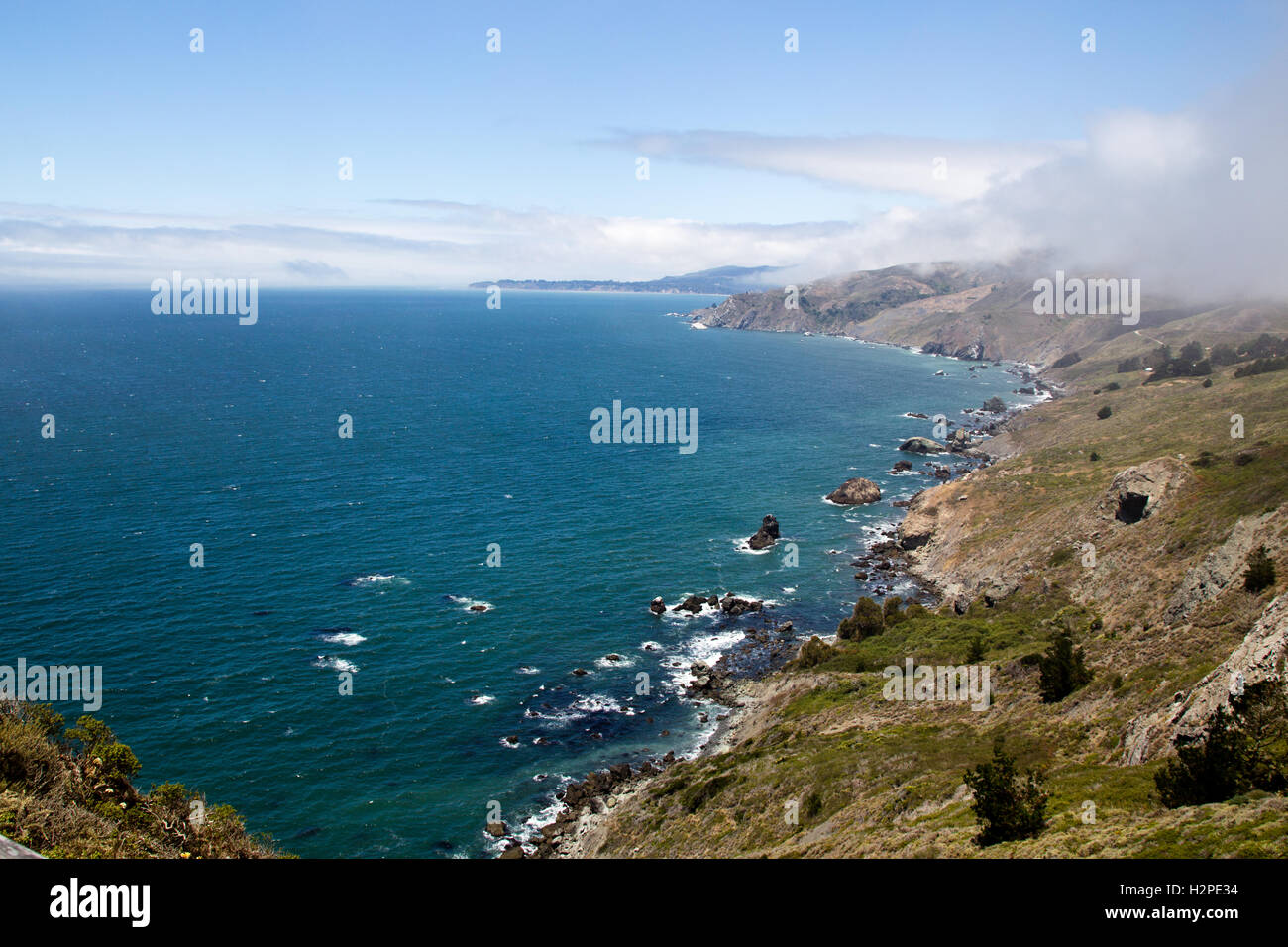 Steilküste bei den Muir Blick auf Strand in der Nähe von San Francisco, Kalifornien, USA. Stockfoto