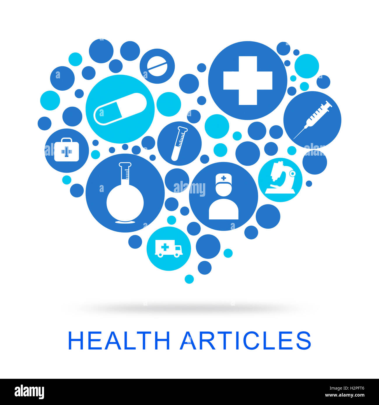 Gesundheitsartikel für präventive Medizin und Journalismus Stockfoto