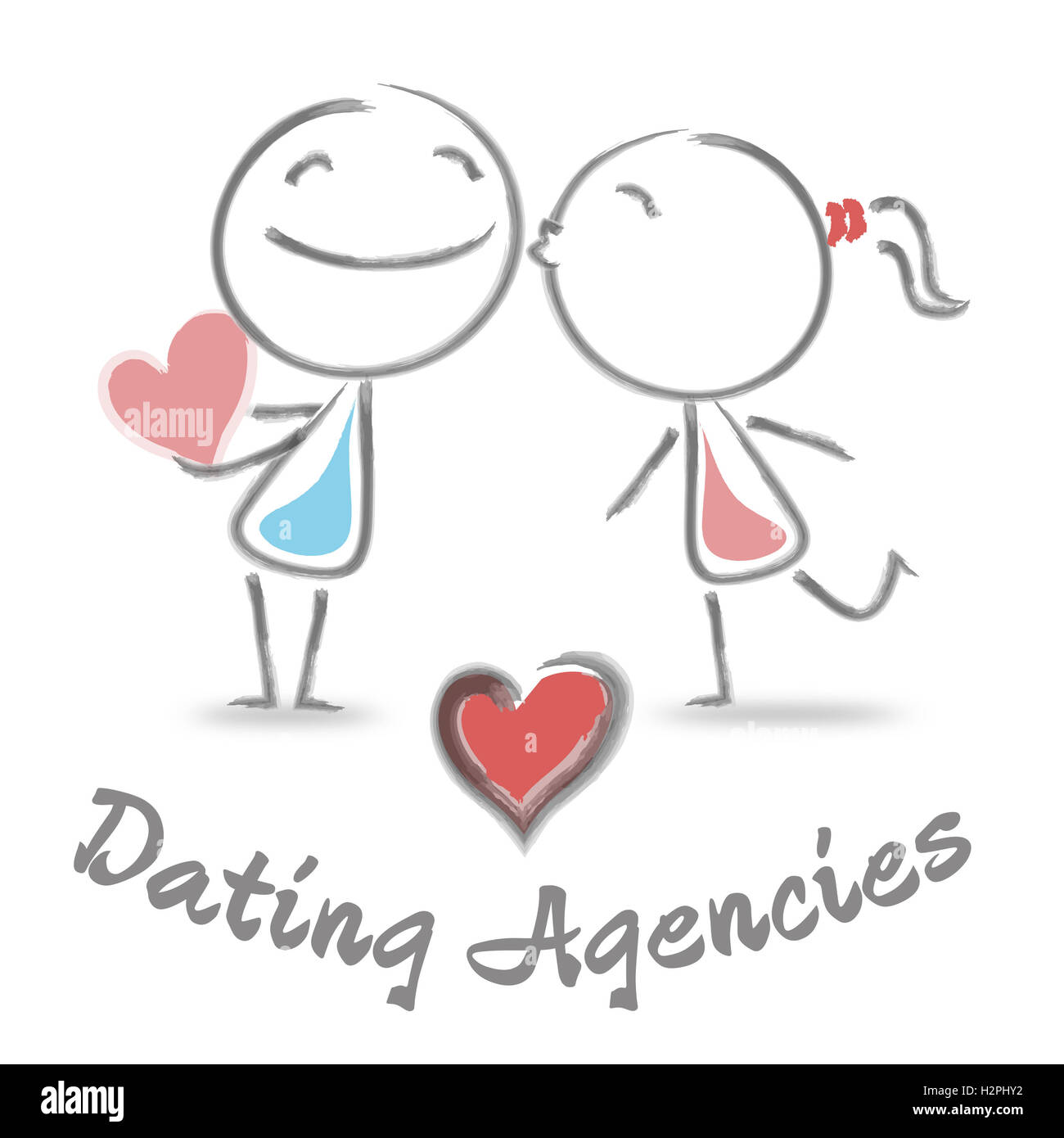 Dating-Agenturen unter Angabe zu finden, Liebe und Zuneigung Stockfoto