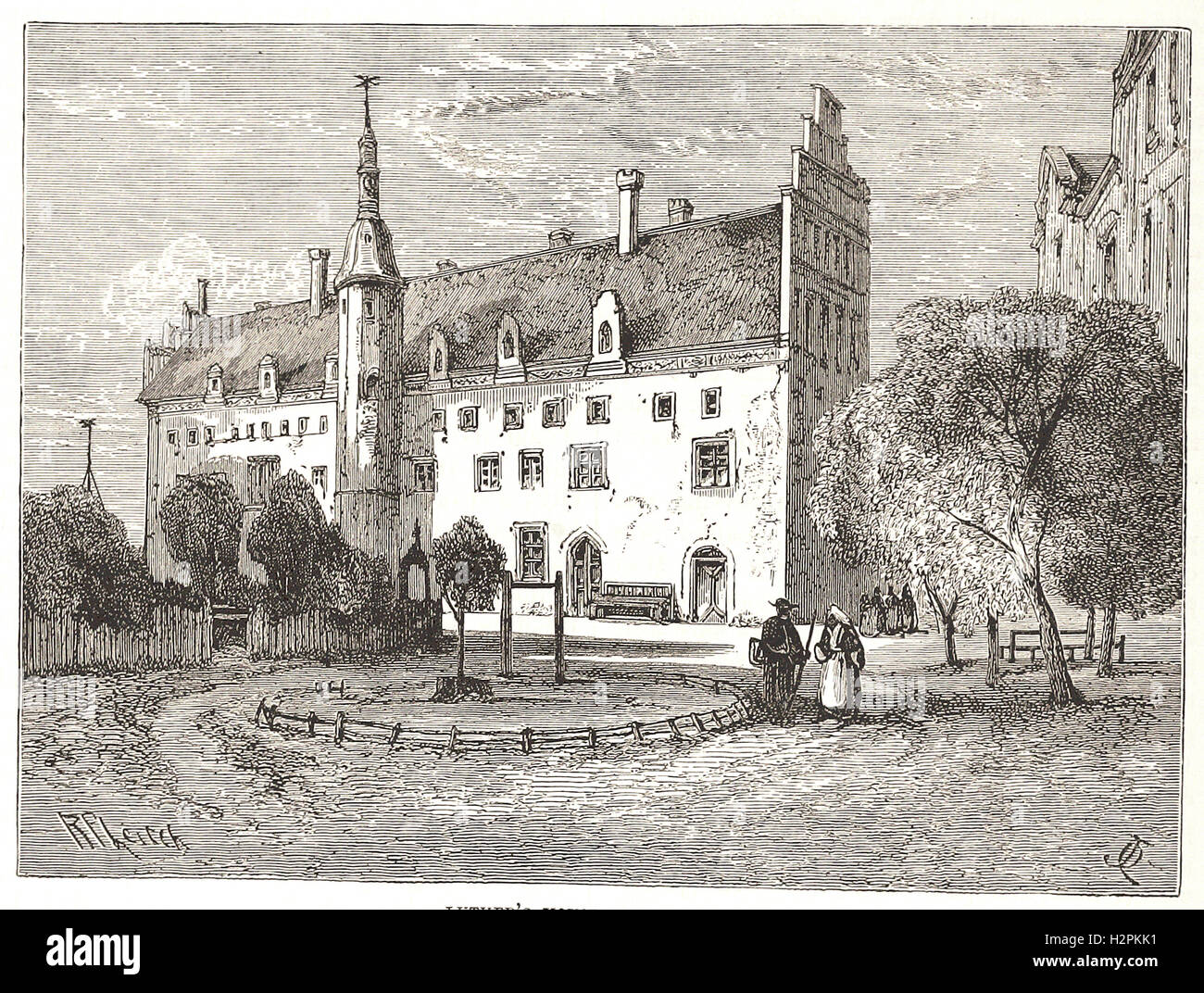 Lutherhaus, WITTENRERG - aus "Cassell es illustrierte Universal-Historie - 1882 Stockfoto