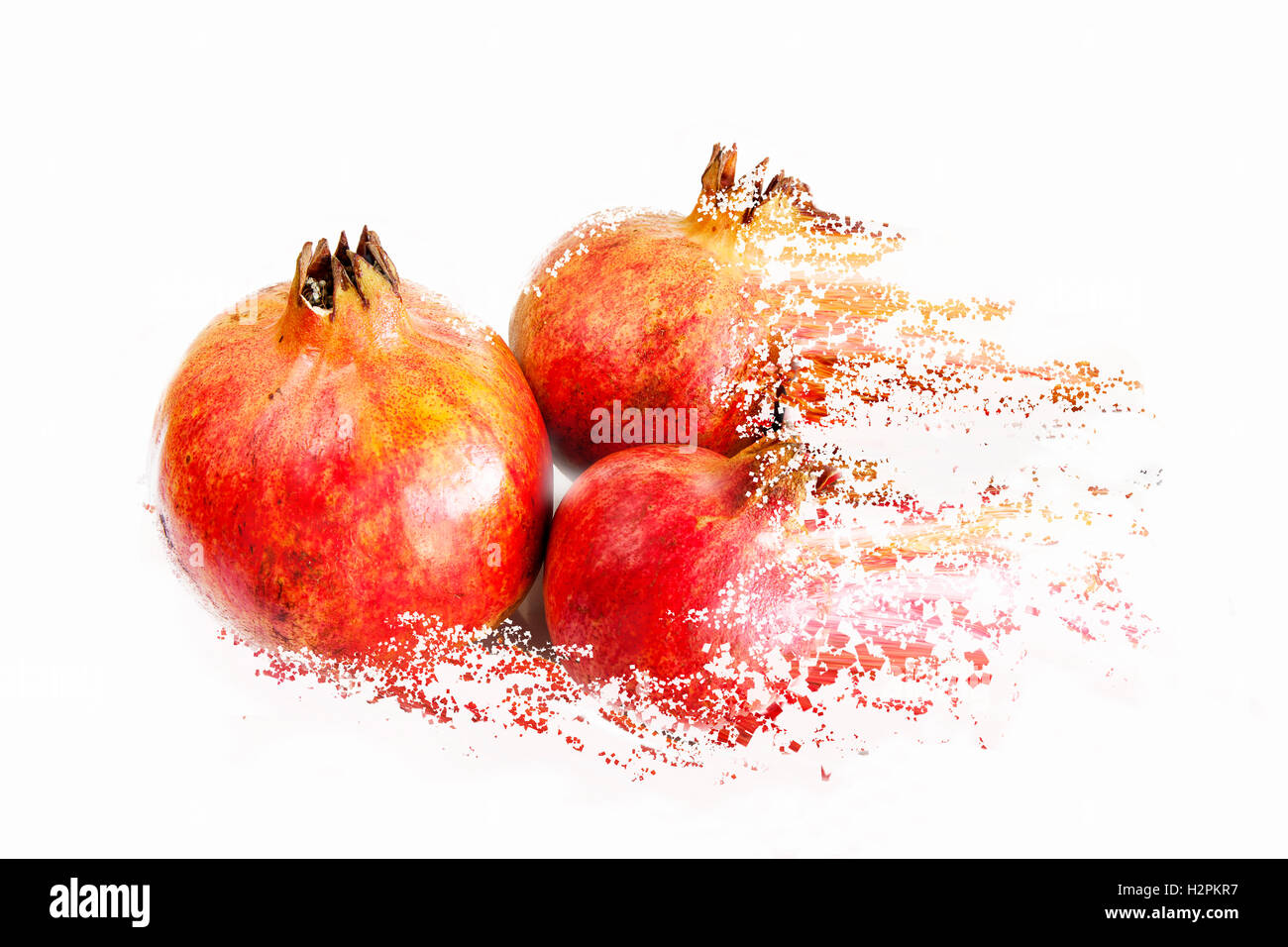 Einige Granaten mit Dispersion Wirkung Stockfoto