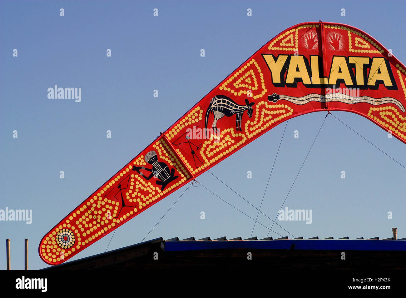 Verkauf von Produkt-Aborigines in Australien Stockfoto