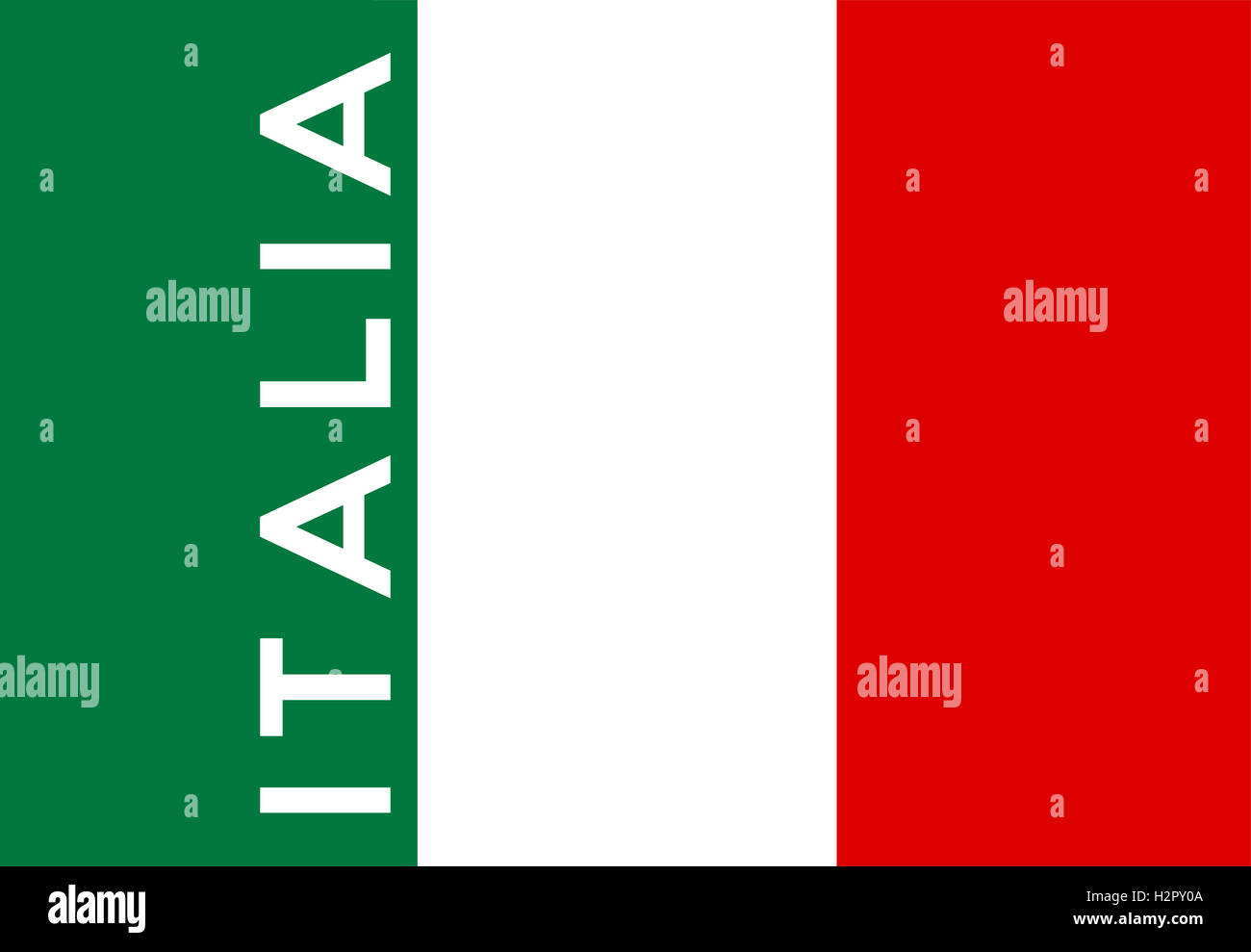 Flagge von Italien Stockfoto