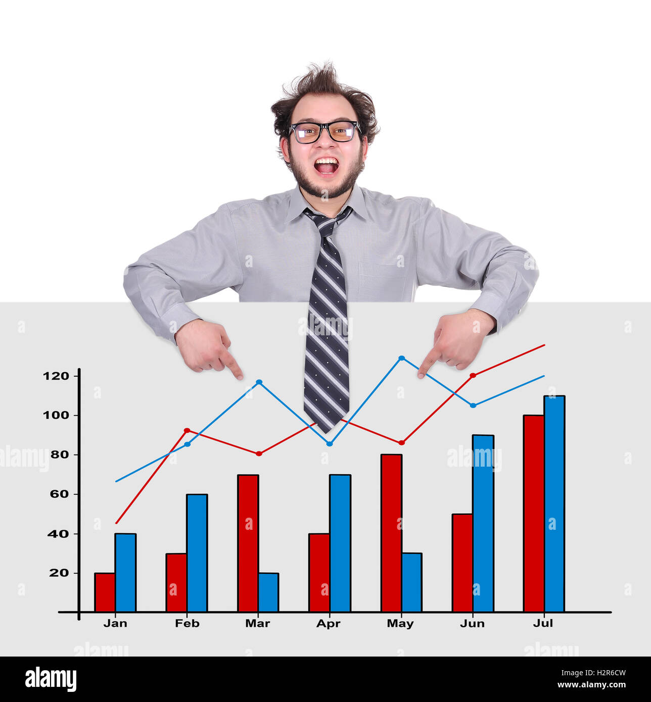 Poster mit Diagramm Stockfoto