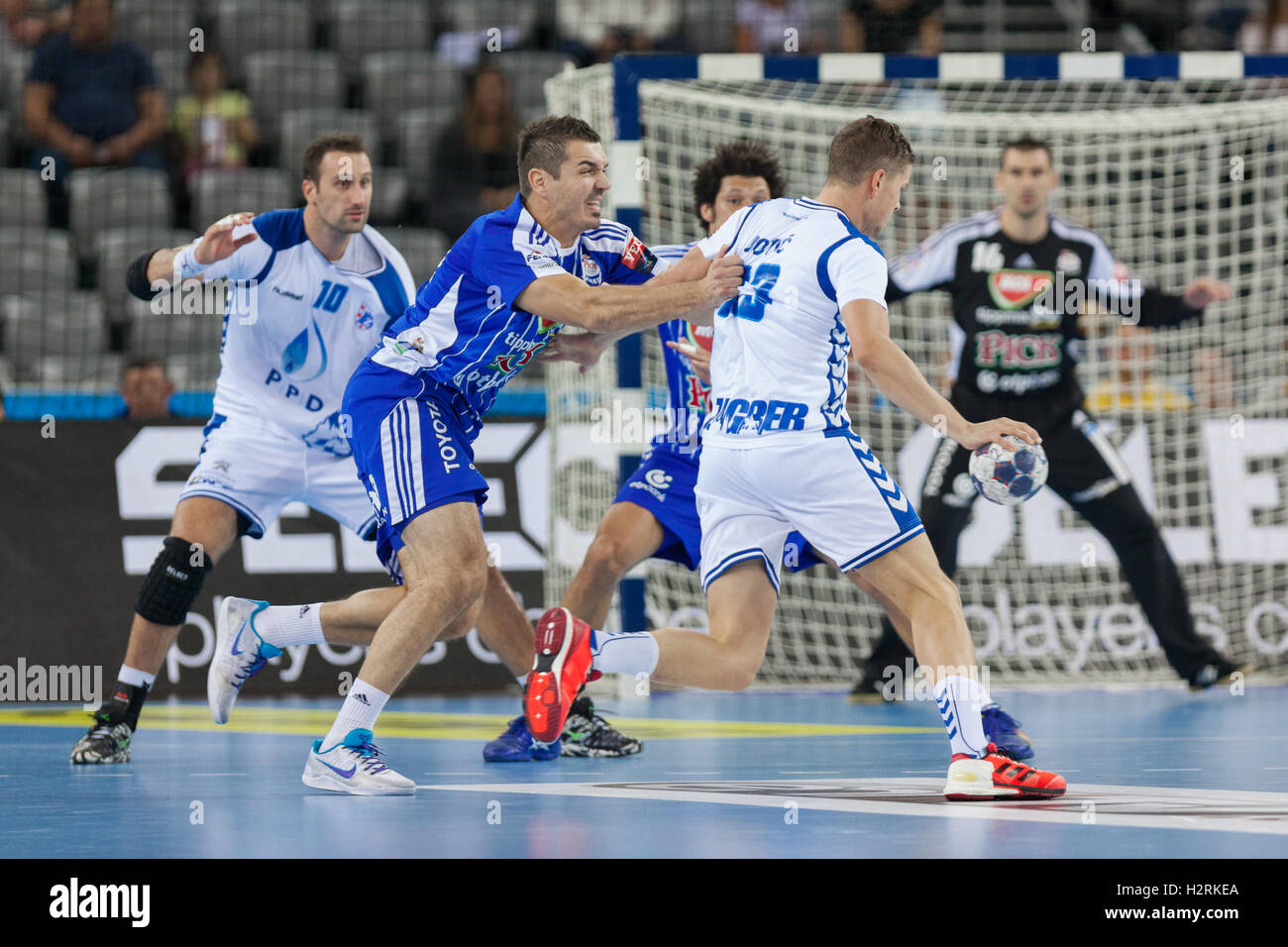 Zagreb, Kroatien. 1. Oktober 2016. EHF Herren Champions League 2016 / 17, Gruppe (B) Phase. HC Zagreb PPD VS HC MOL-Pick Szeged. Ivica Drusany/Alamy Live-Nachrichten Stockfoto