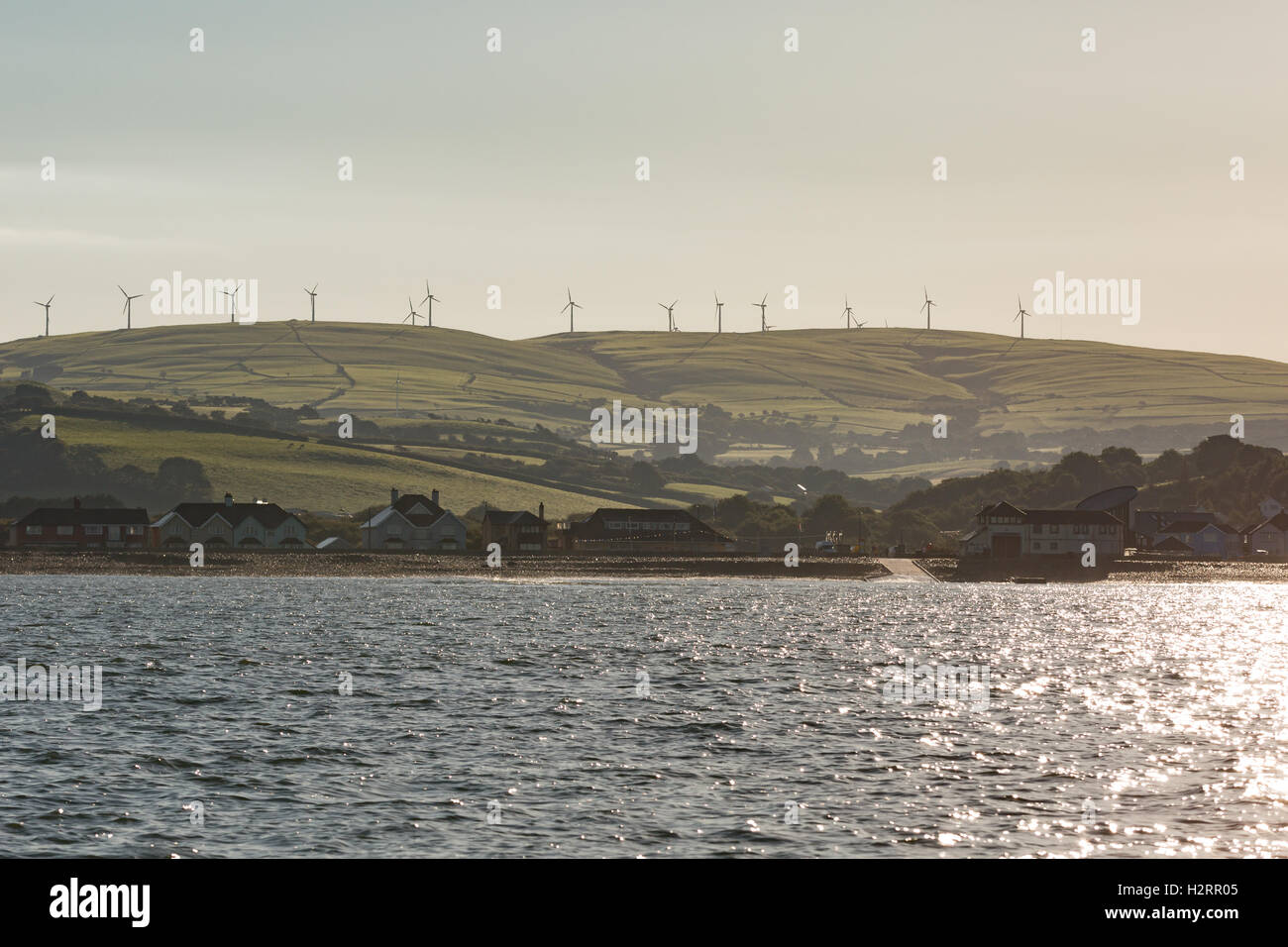 Cardigan Bay, Ceredigion, Wales, UK. 2. Oktober 2016 UK Wetter: ein heller glorreichen Tag betrachtet man Borth von Cardigan Bay an der West Küste von Wales. Bildnachweis: Ian Jones/Alamy Live-Nachrichten Stockfoto