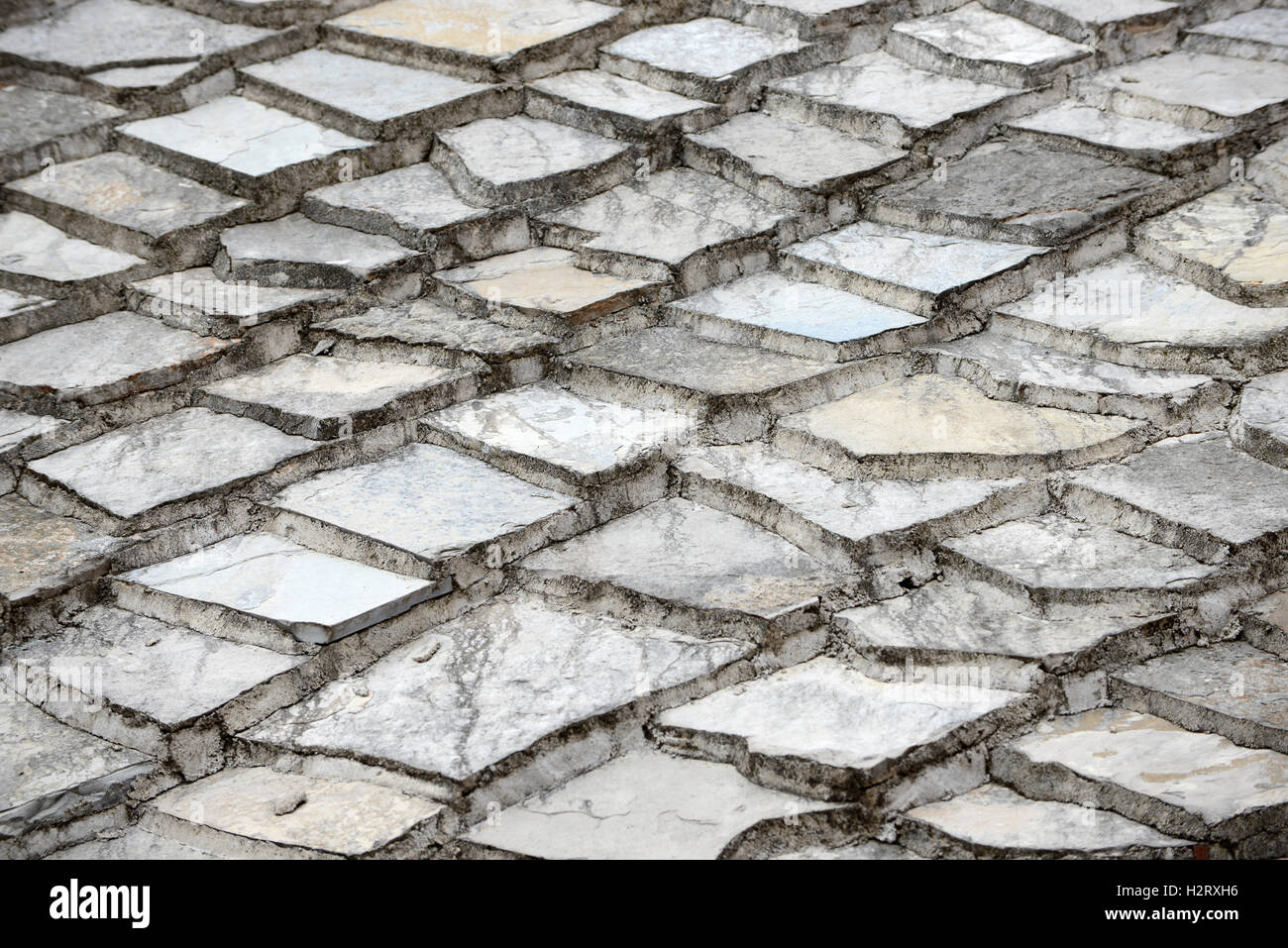 Detail der typischen Steindächern in Mostar Bosnien-Herzegowina. Stockfoto